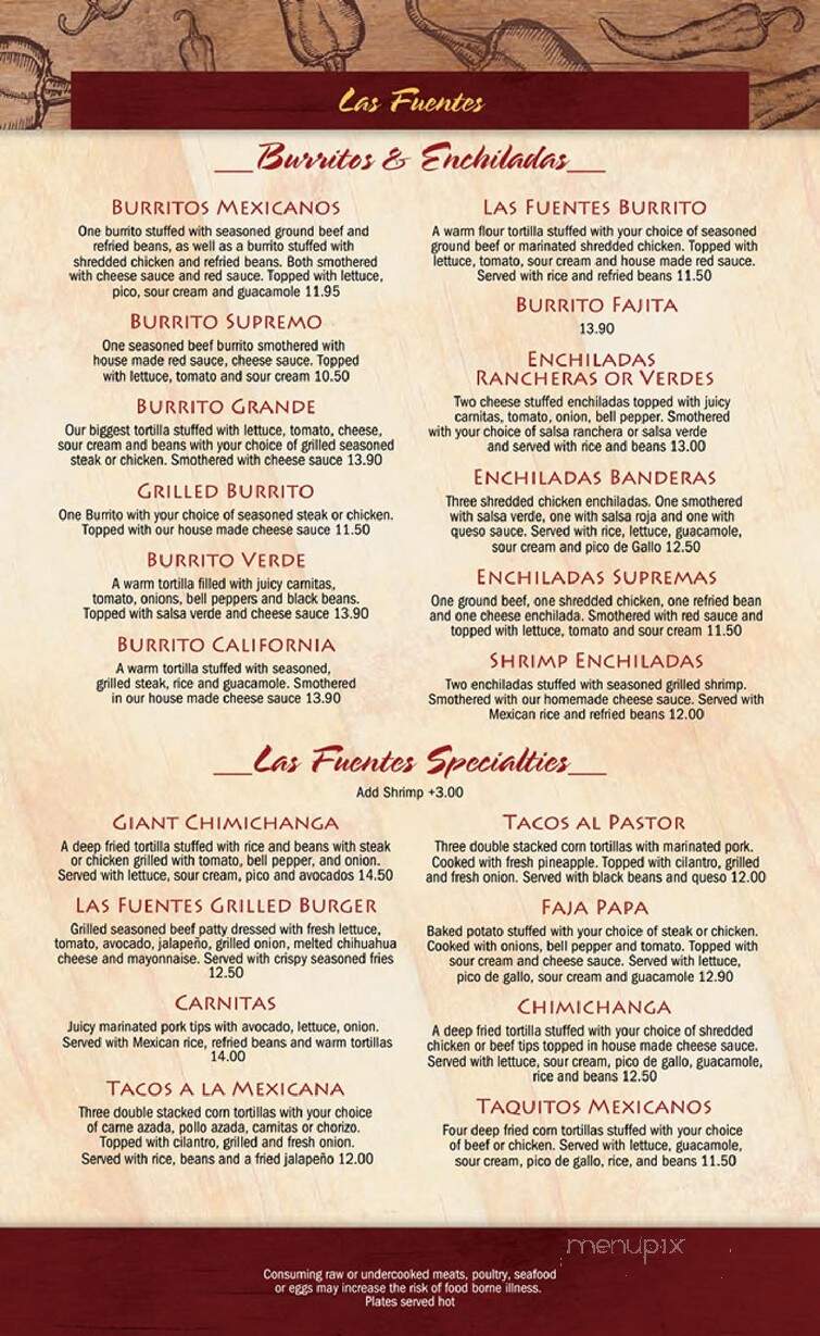 Las Fuentes - Hopkinsville, KY menu_pic
