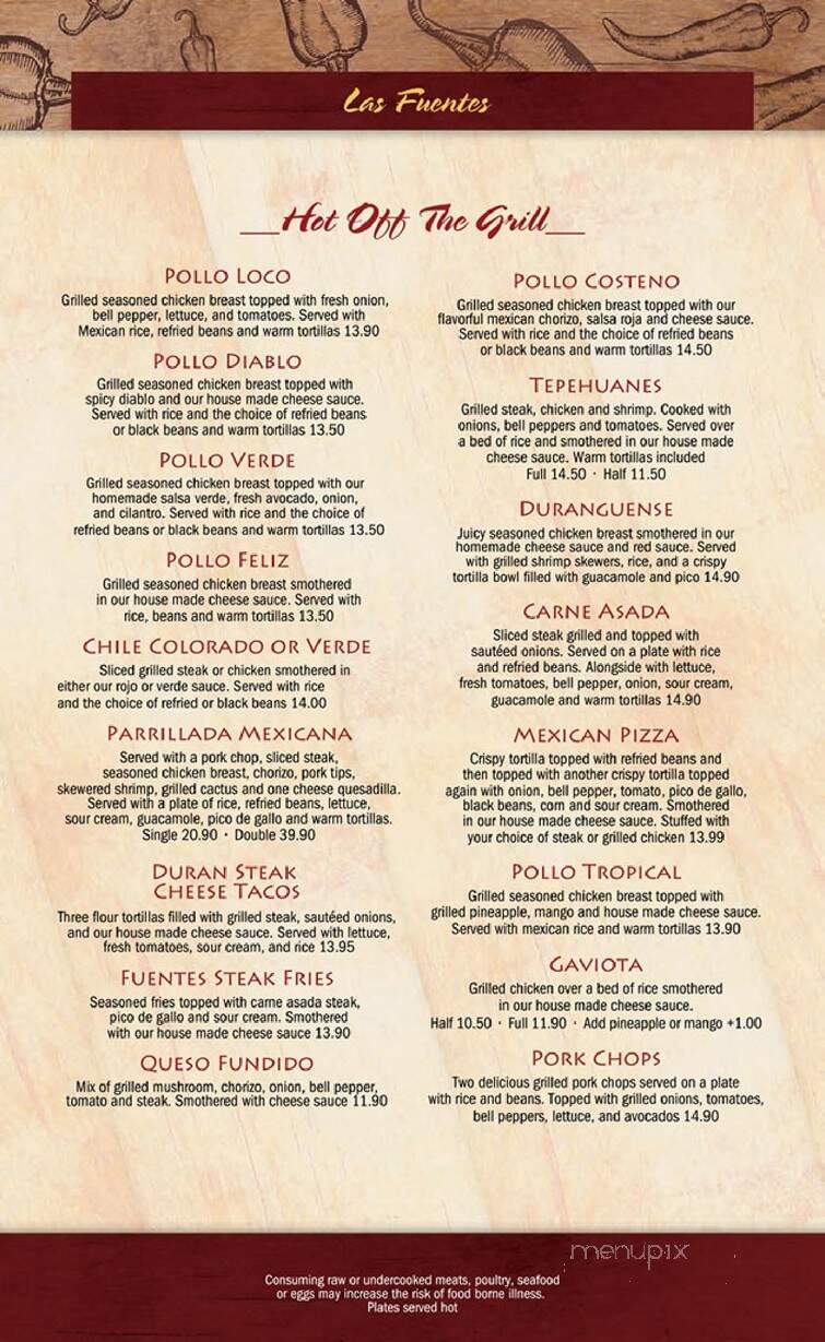 Las Fuentes - Hopkinsville, KY menu_pic