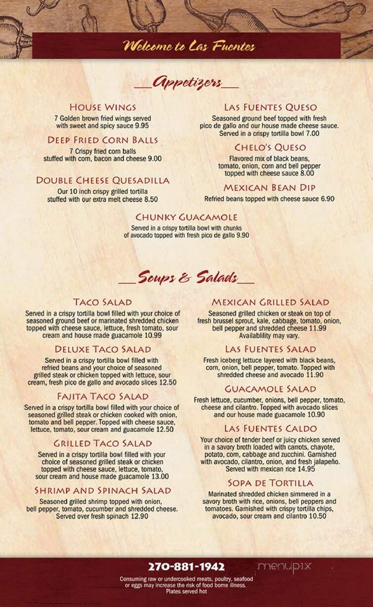 Las Fuentes - Hopkinsville, KY menu_pic