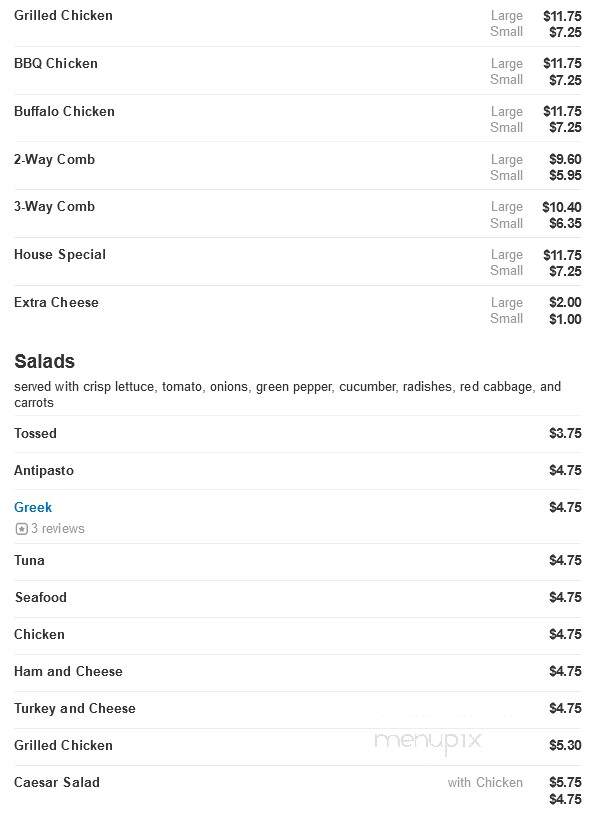 Lincoln House Of Pizza - Worcester, MA menu_pic