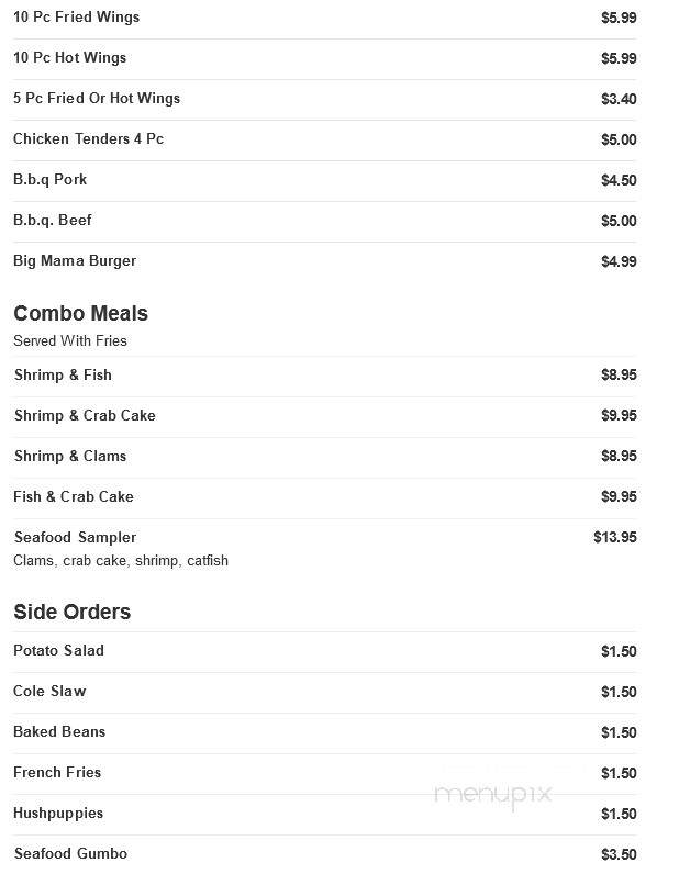 Shrimp Boat Fish House Llc - Atlanta, GA menu_pic