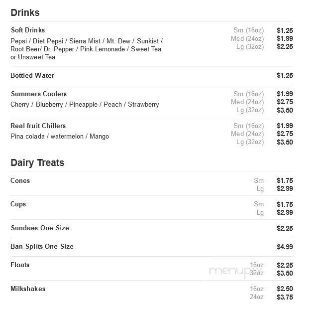 Big John's Drive-In - Little Falls, MN menu_pic