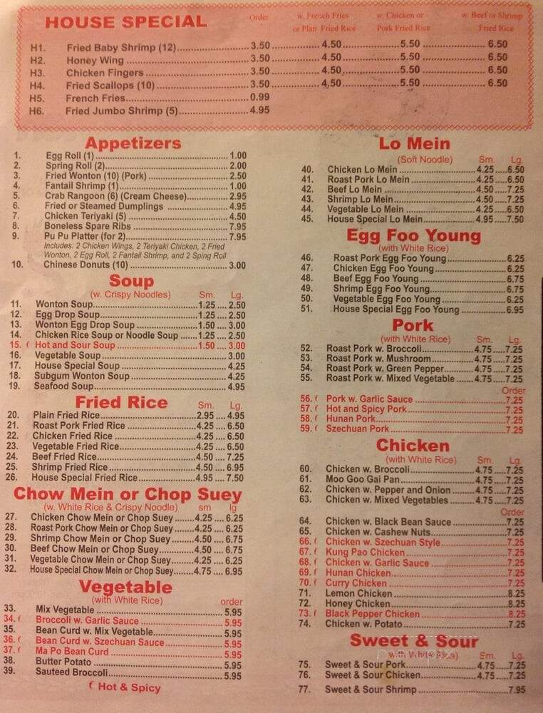 China Kitchen - Ripley, MS menu_pic