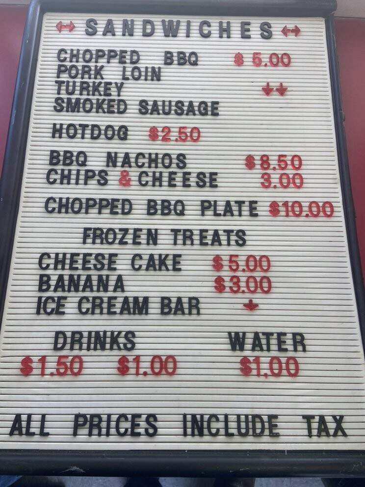 Rick's BBQ - Fulton, MS menu_pic