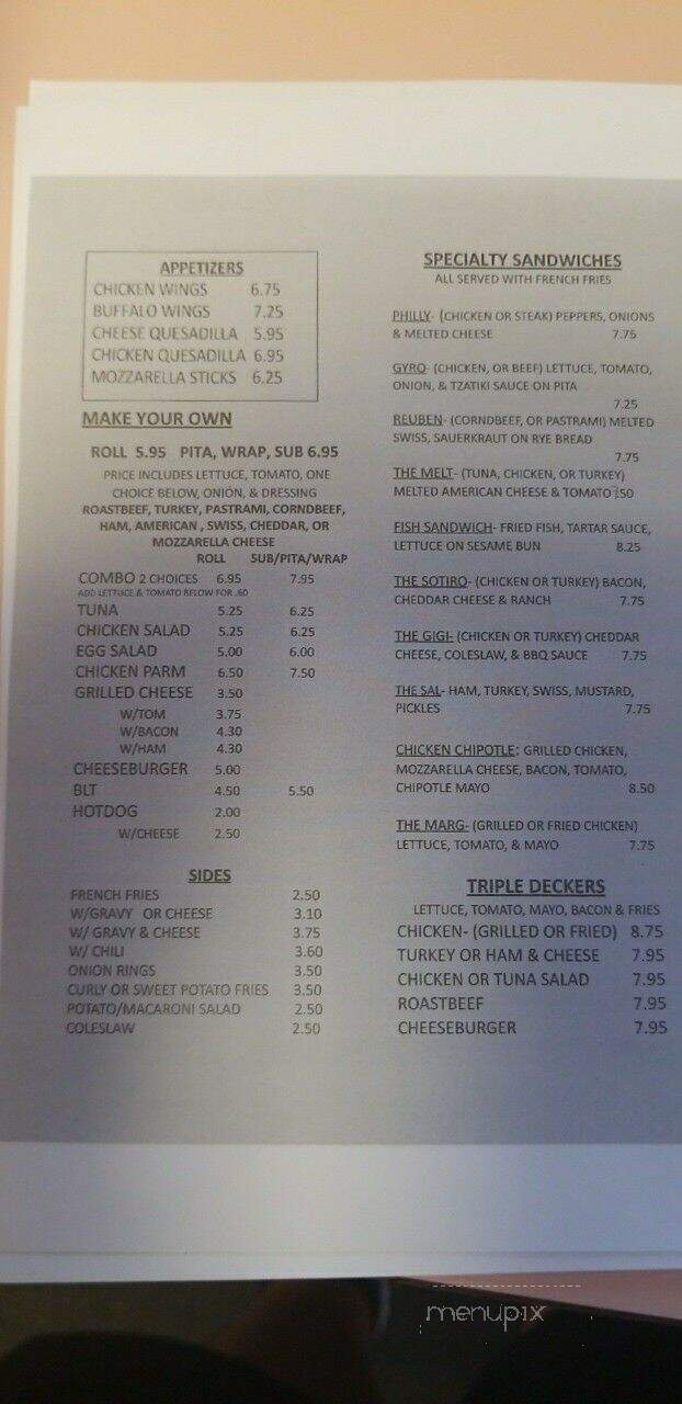 Pete's Famous Restaurant - Poughkeepsie, NY menu_pic