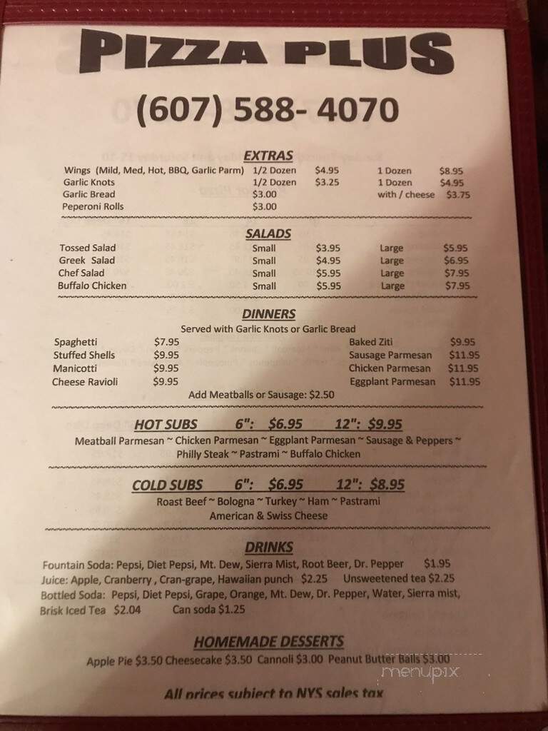 Pizza Palace - Grand Gorge, NY menu_pic