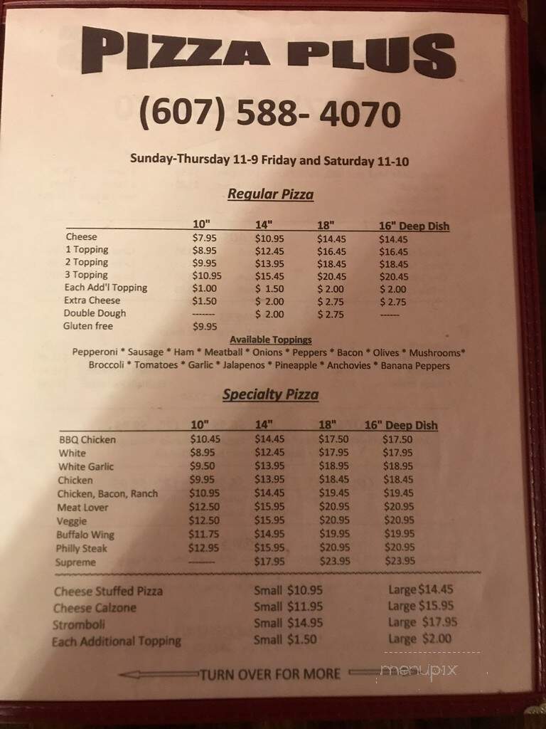 Pizza Palace - Grand Gorge, NY menu_pic