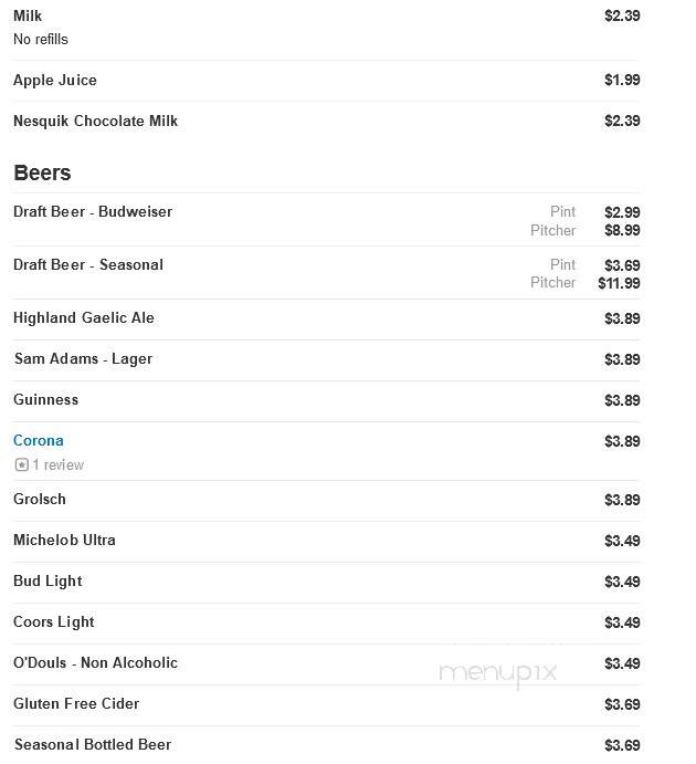 Ranch House Restaurant - Towner, ND menu_pic