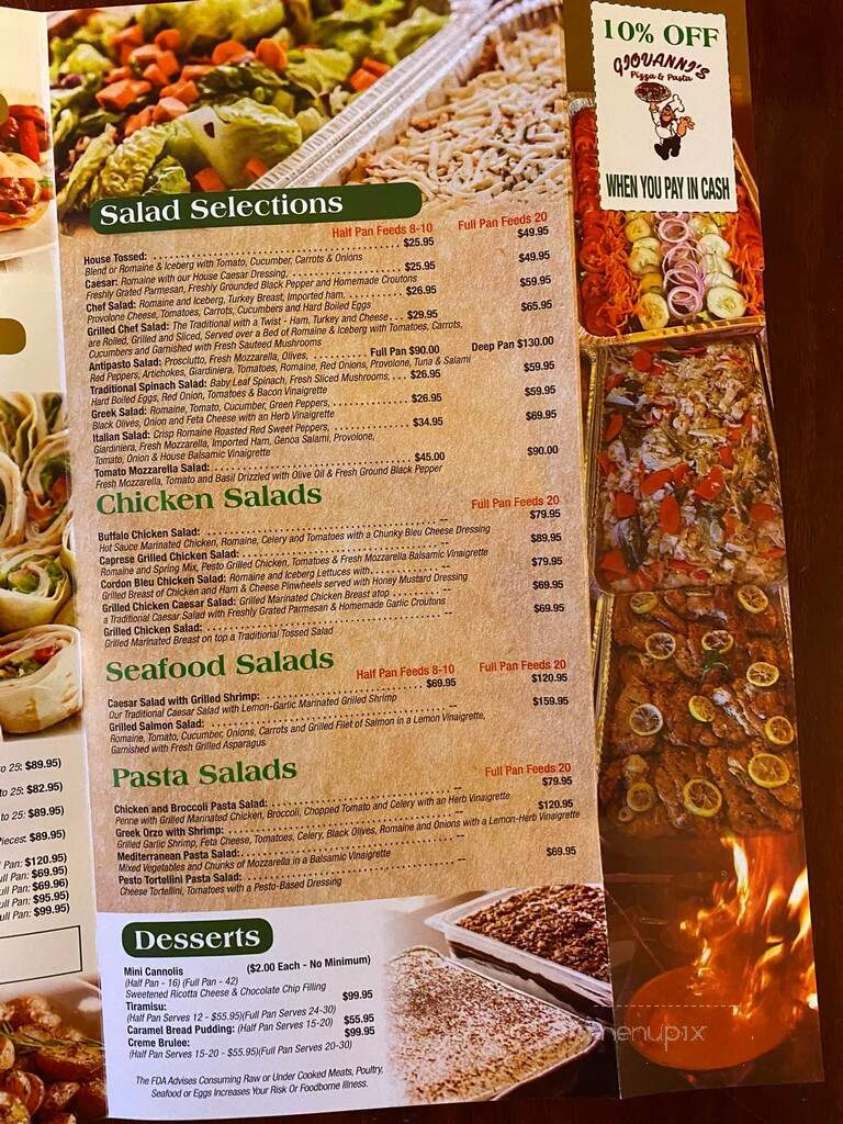 Giovannis Pizza & Pasta - Elverson, PA menu_pic