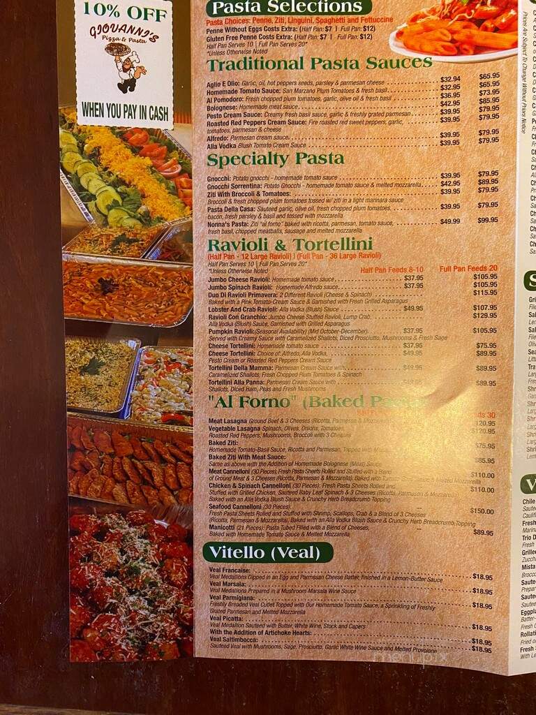 Giovannis Pizza & Pasta - Elverson, PA menu_pic