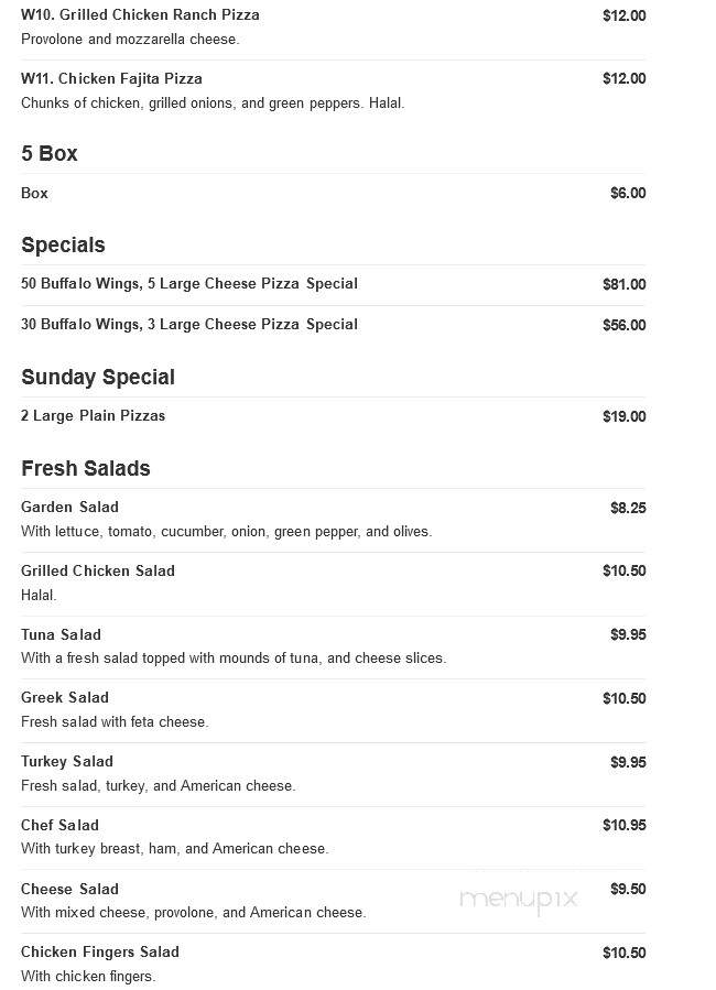 Nazz's Pizza - Chester, PA menu_pic