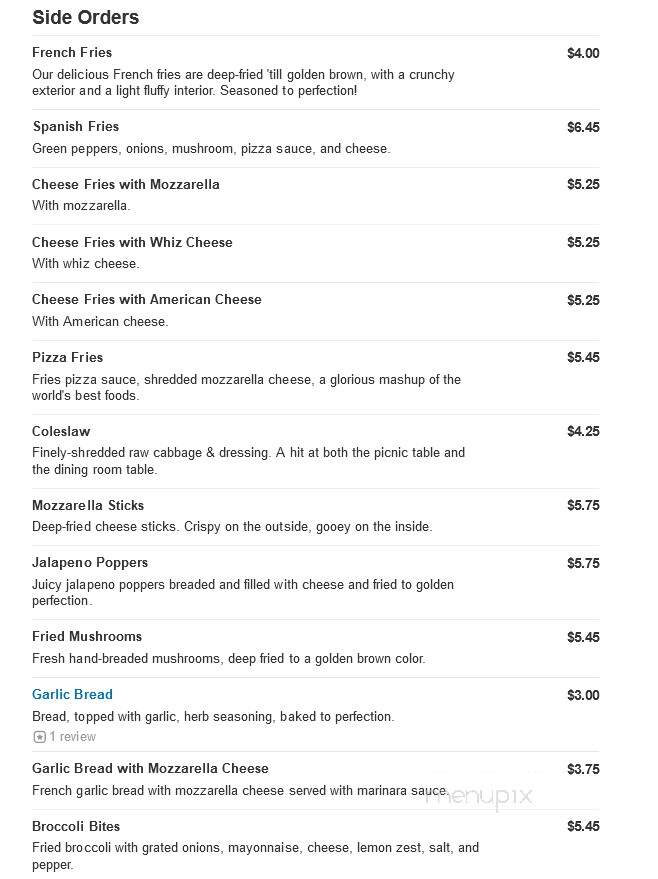 Nazz's Pizza - Chester, PA menu_pic