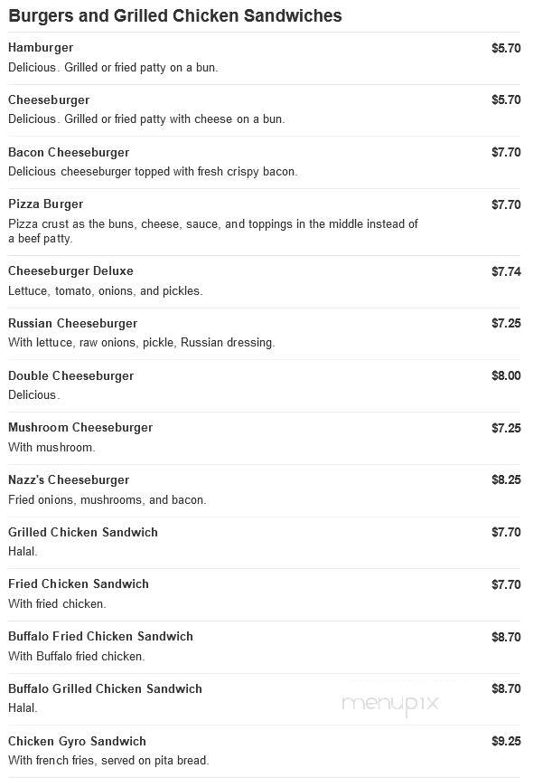 Nazz's Pizza - Chester, PA menu_pic