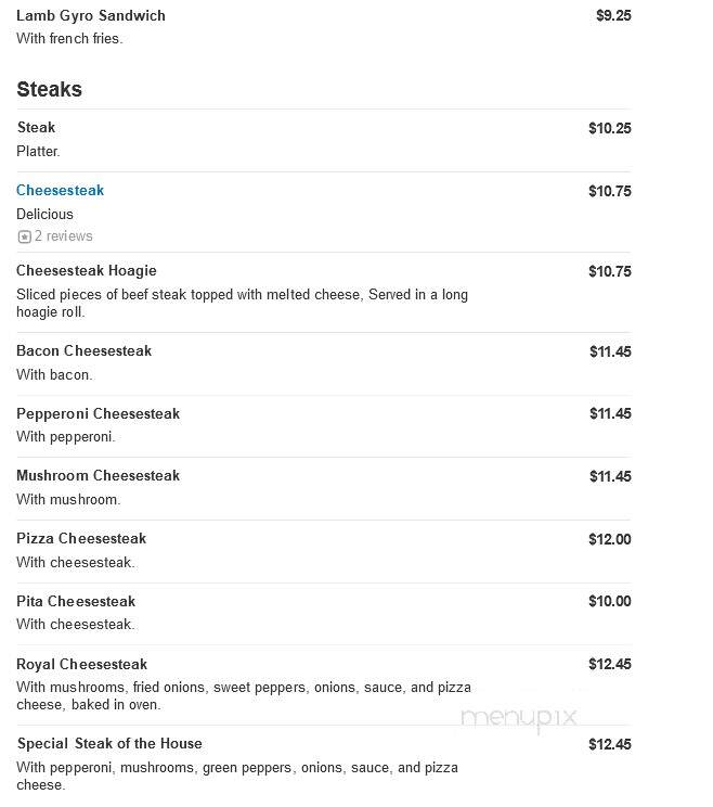 Nazz's Pizza - Chester, PA menu_pic