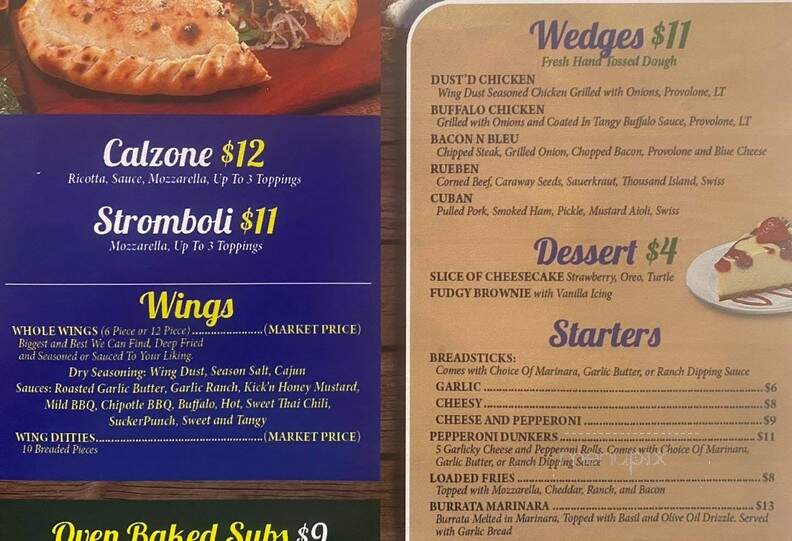 Novotny Pizza - Saxonburg, PA menu_pic