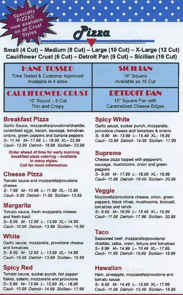 Novotny Pizza - Saxonburg, PA menu_pic