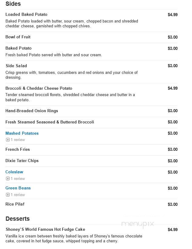 Shoney's - West Columbia, SC menu_pic