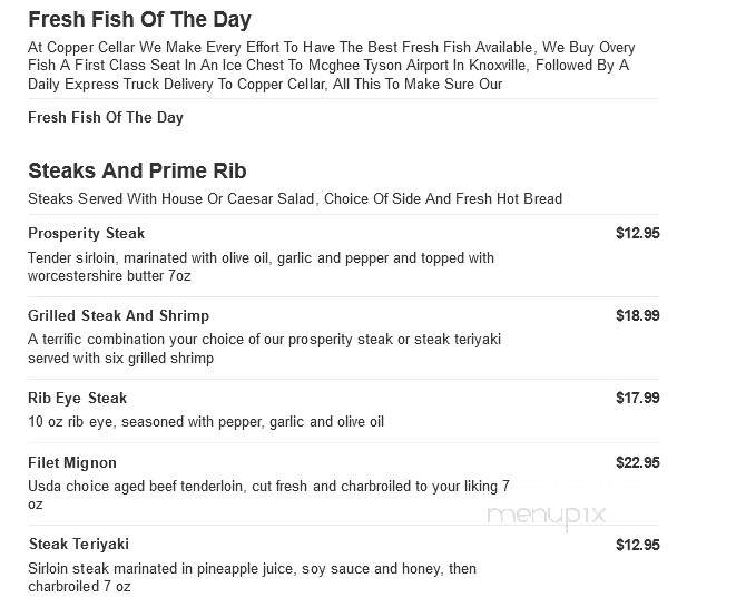 Cumberland Grill - Knoxville, TN menu_pic