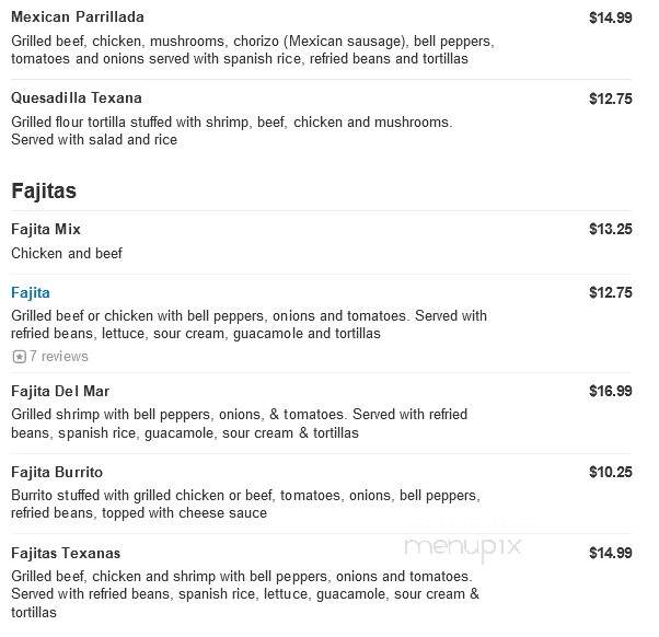 El Charro 4 - Harrisonburg, VA menu_pic