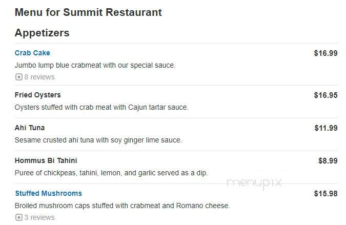 Summit Restaurant - Christiansburg, VA