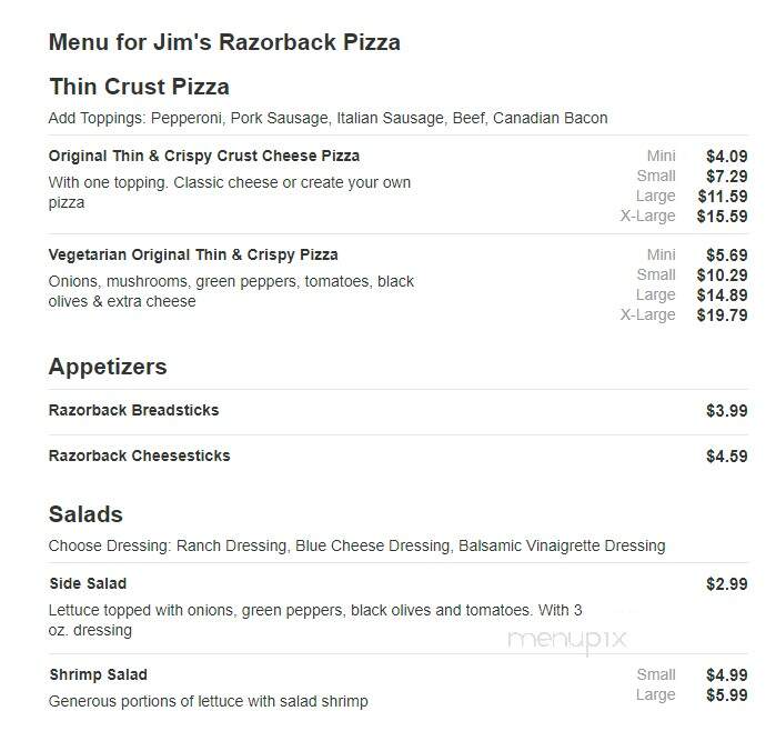 Jim's Razorback Pizza - Siloam Springs, AR
