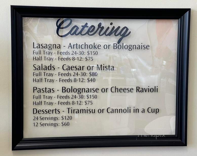 Mauro's Pasta - Fairfax, CA menu_pic