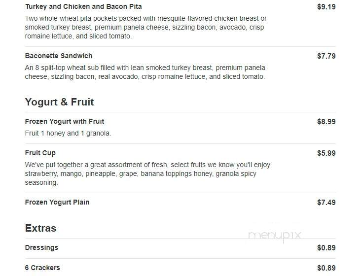 Siempre Natural - McAllen, TX menu_pic