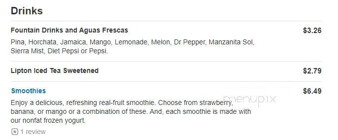 Siempre Natural - McAllen, TX menu_pic