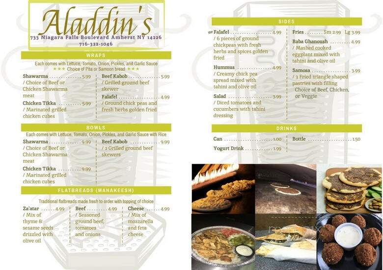 Aladdin's Eatery and Bakery - Amherst, NY menu_pic