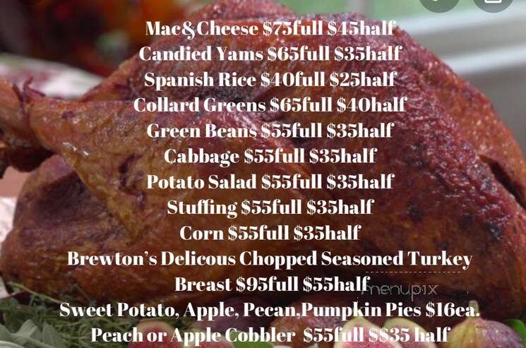 Brewton's Restaurant - Neptune City, NJ menu_pic