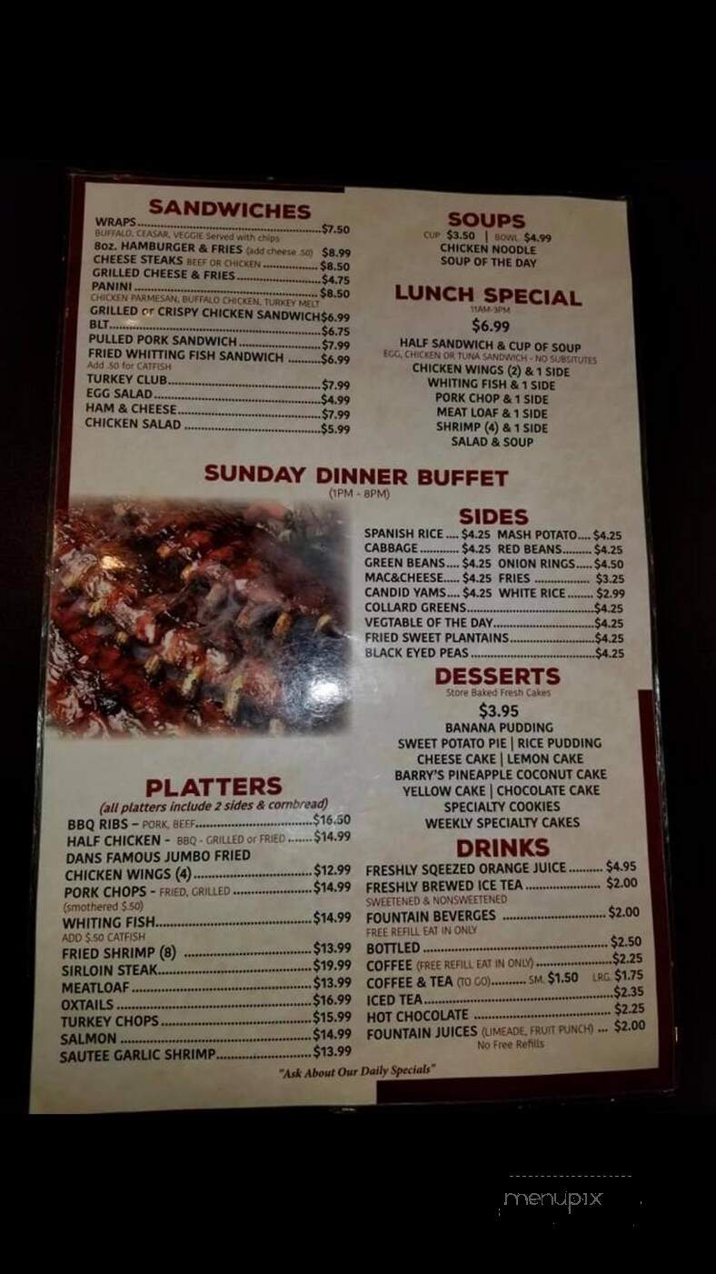 Brewton's Restaurant - Neptune City, NJ menu_pic