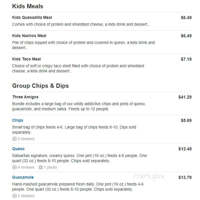 Salsarita's Fresh Mexican Grill - Rock Hill, SC menu_pic