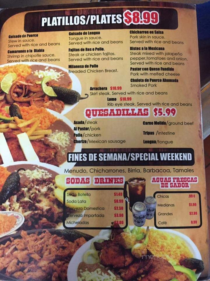 Taqueria La Estrella - Delavan, WI menu_pic