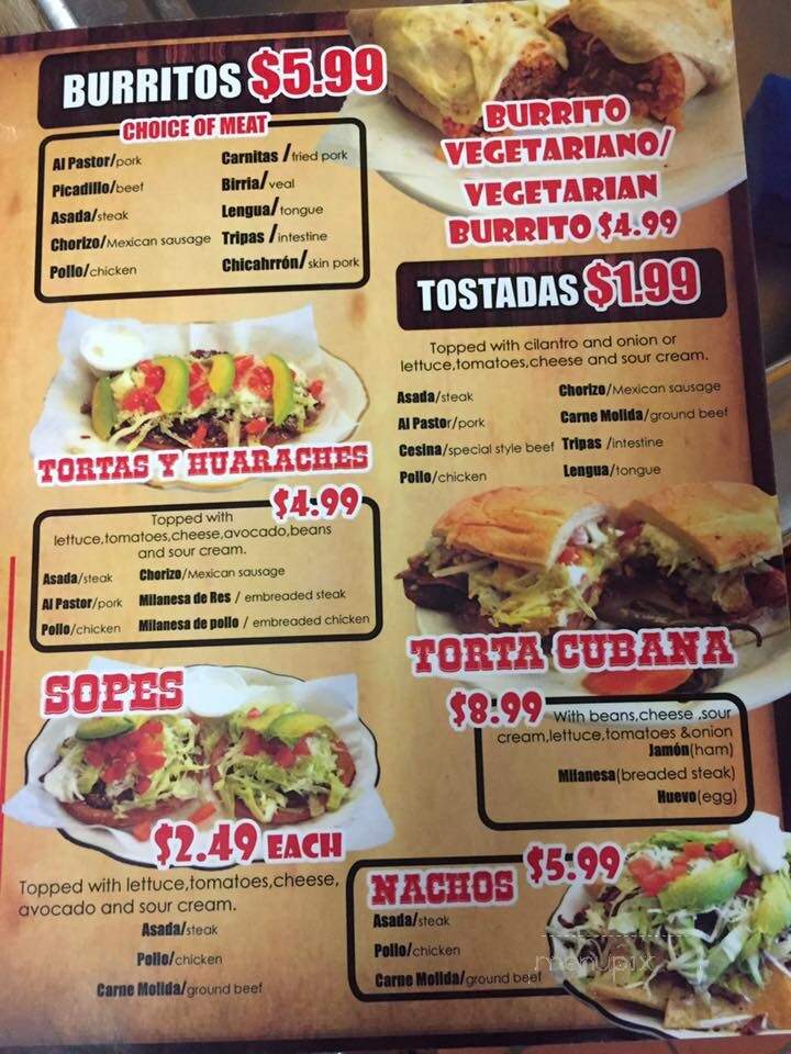 Taqueria La Estrella - Delavan, WI menu_pic