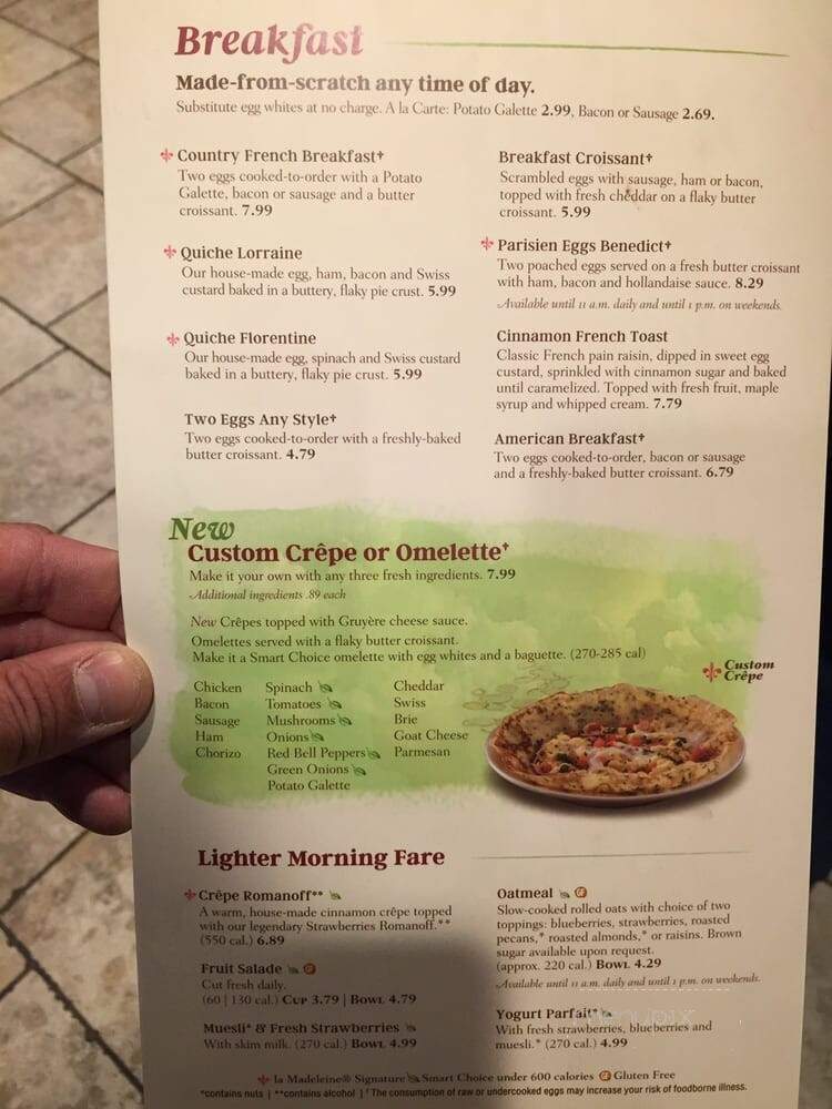 La Madeleine - El Paso, TX menu_pic