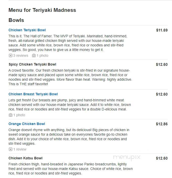 Teriyaki Madness - Peoria, AZ