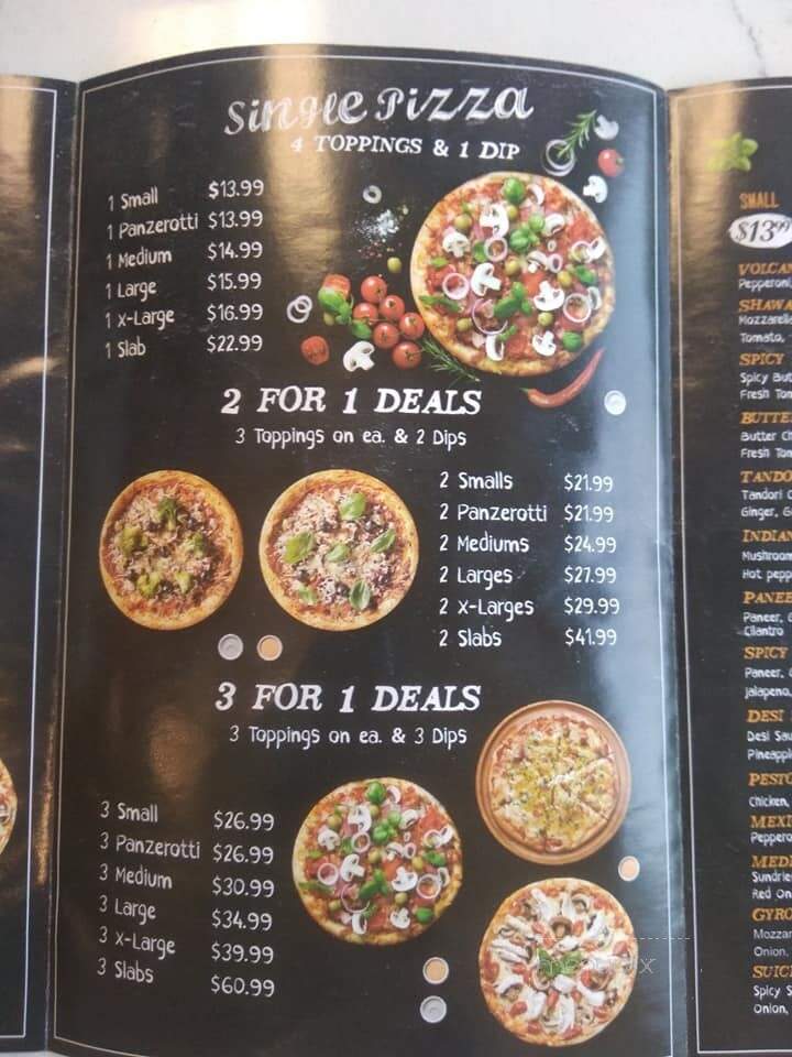 Lava Pizza - Burlington, ON menu_pic