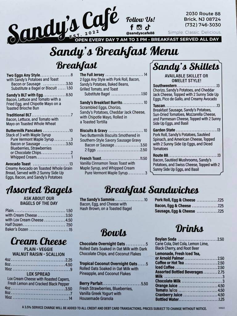 Sandy's Cafe - Brick Township, NJ