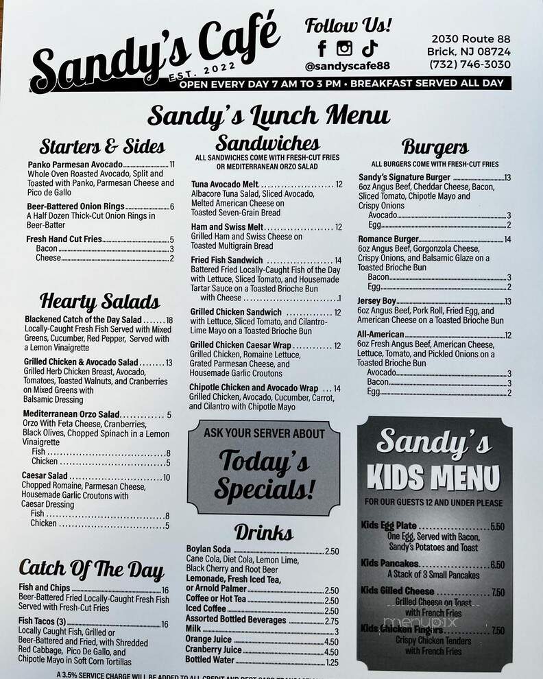 Sandy's Cafe - Brick Township, NJ