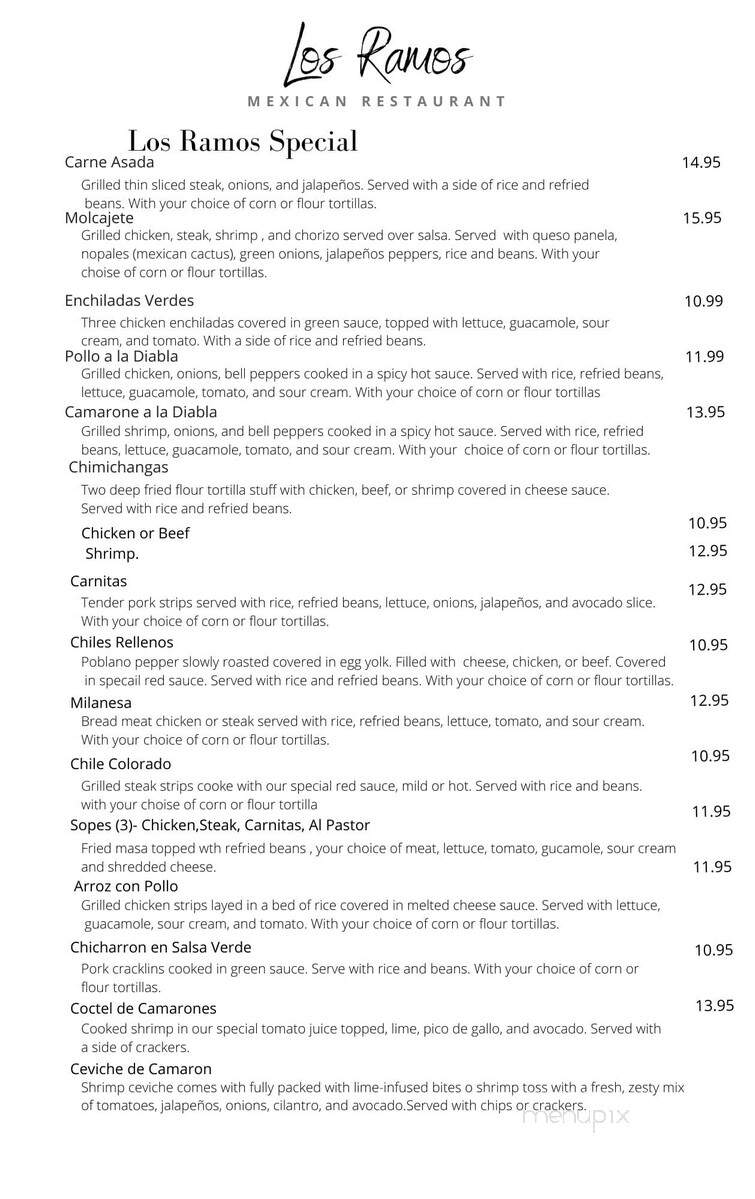 Los Ramos Mexican Restaurant - Waupun, WI menu_pic