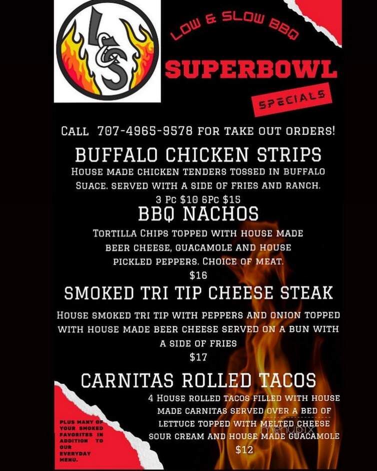 Low & Slow BBQ - Blue Lake, CA menu_pic