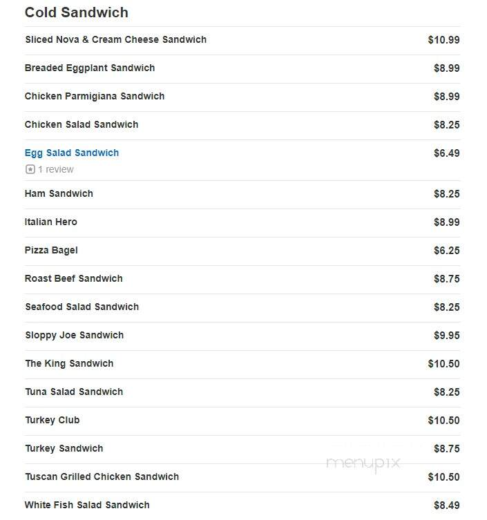 Henry's Bagel Cafe - Hillsdale, NJ menu_pic