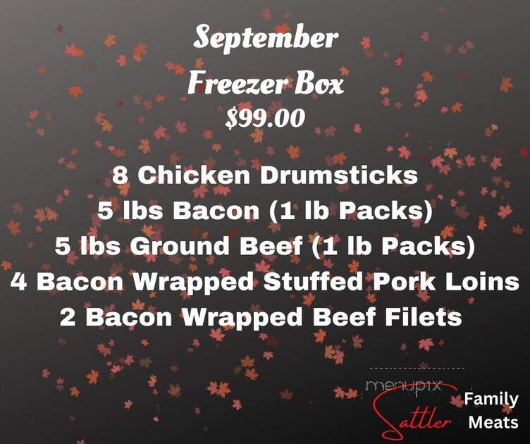 Sattler Family Meats - Napoleon, OH menu_pic