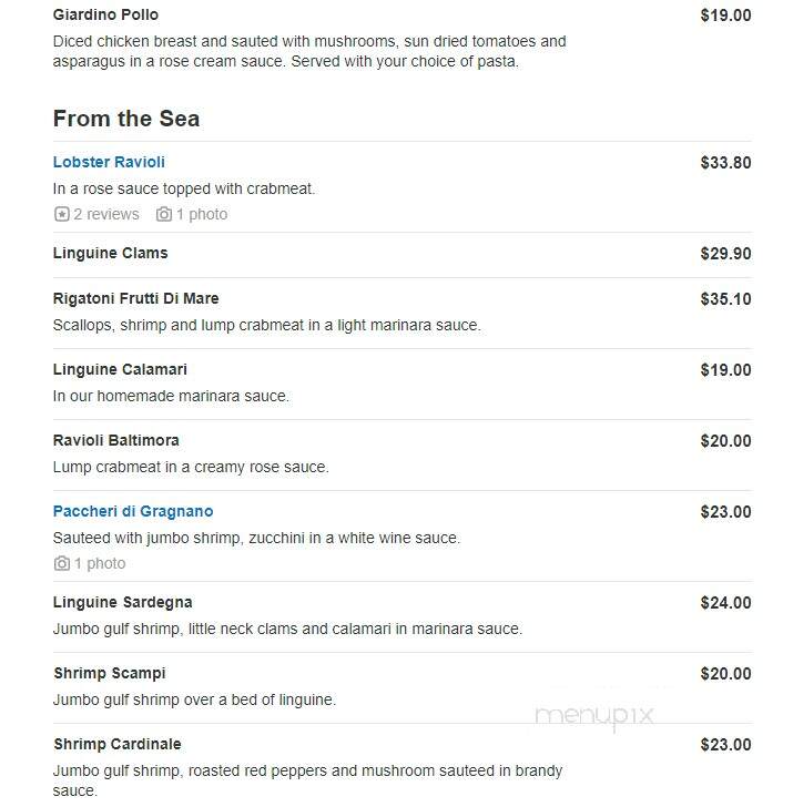 Il Basilico Trattoria - Lutherville-Timonium, MD menu_pic