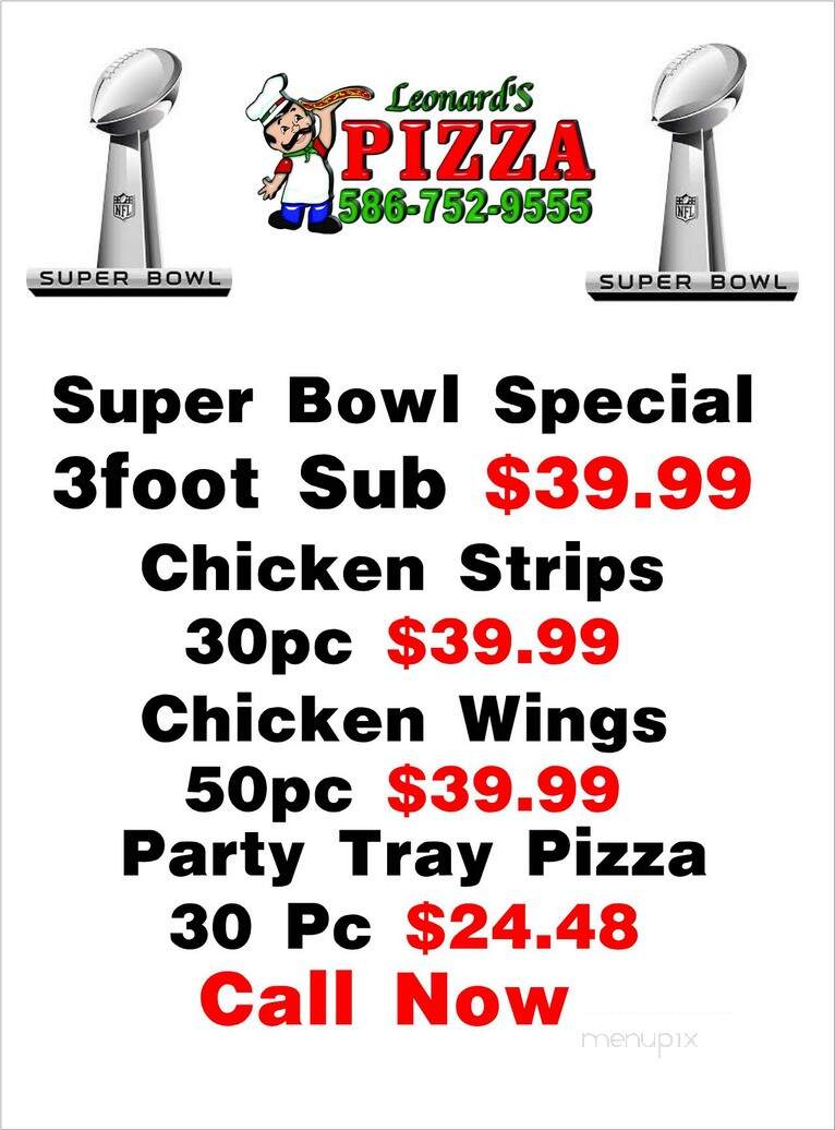 Leonards Pizza - Leonard, MI menu_pic