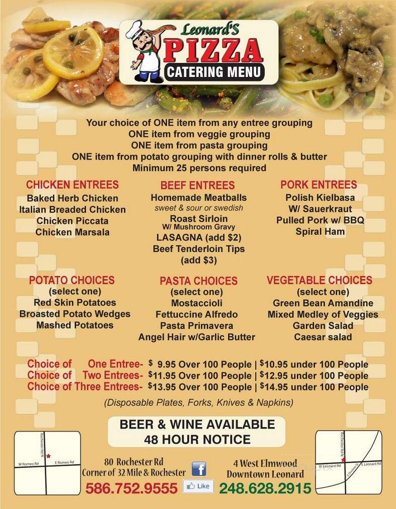 Leonards Pizza - Leonard, MI menu_pic