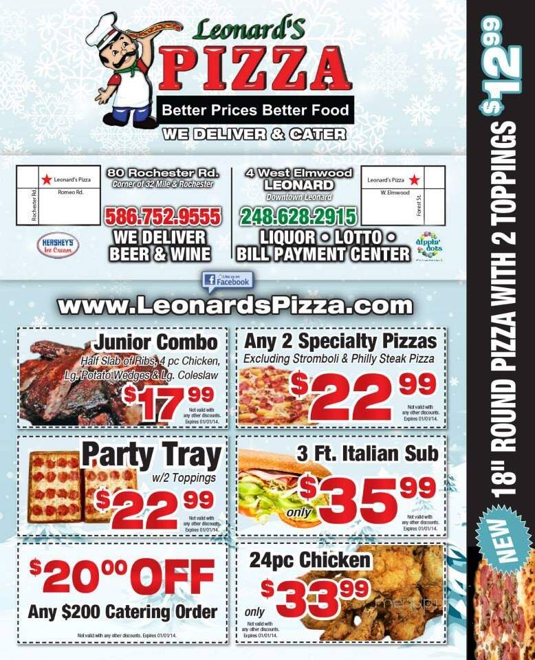 Leonards Pizza - Leonard, MI menu_pic