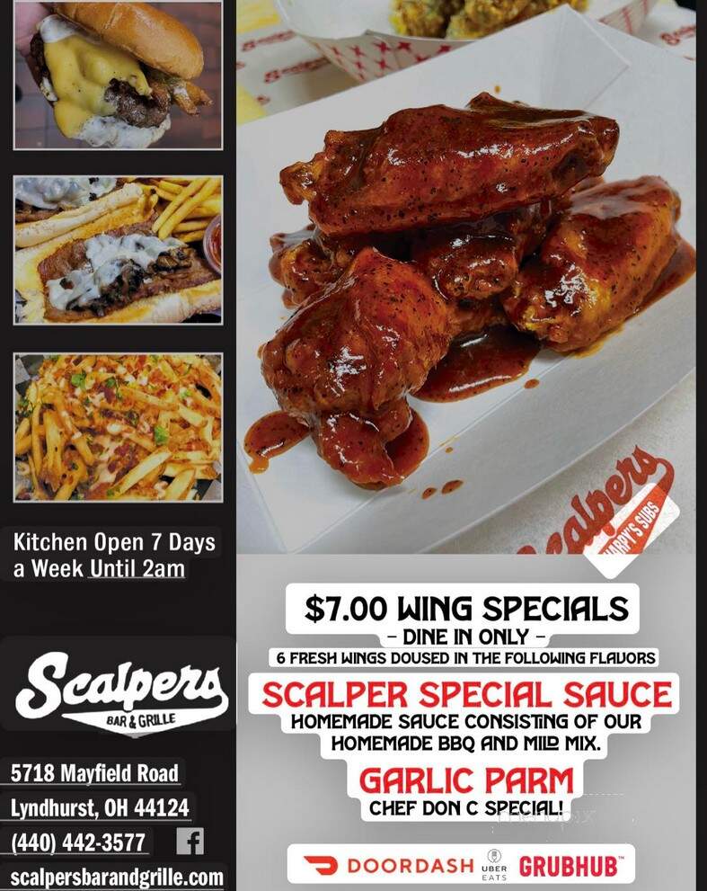 Sharpy's Of Lyndhurst - Cleveland, OH menu_pic