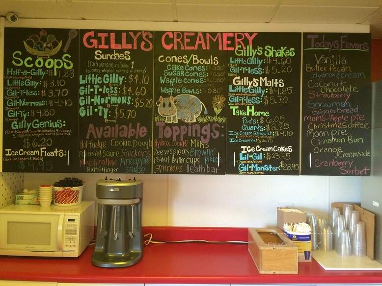 Gilly's Creamery - Virginia Beach, VA menu_pic