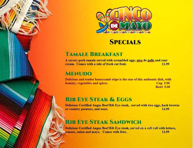 Market Street Grill - Colusa, CA menu_pic